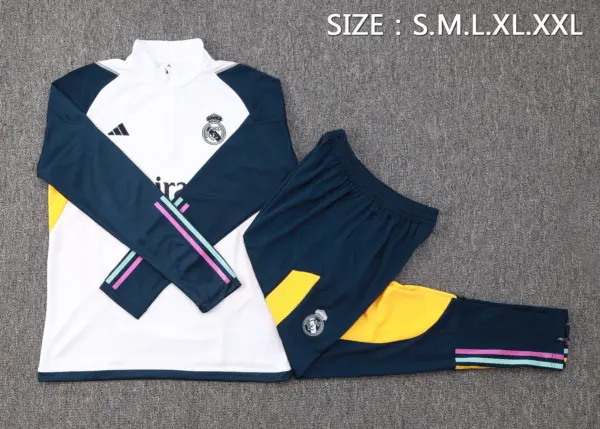 2324 Half Pull Real Madrid White (2)