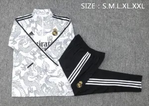 2324 Half Pull Real Madrid White (Inkjet Chinese Dragon)-Real Madrid