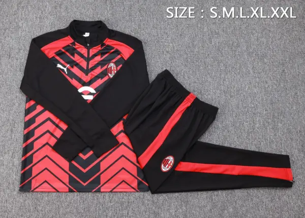 2324 half-pull AC Milan black and red