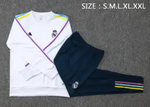 2324 round neck long sleeve Real Madrid white