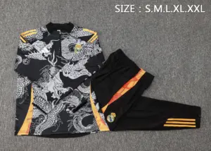 2425 Half Pull Real Madrid Black (Inkjet Dragon)-Real Madrid