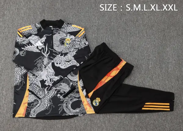 2425 Half Pull Real Madrid Black (Inkjet Dragon)-Real Madrid