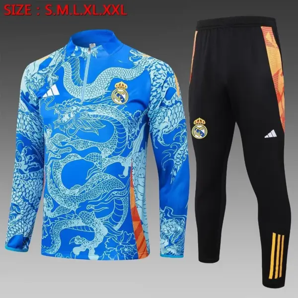 2425 Half Pull Real Madrid Light Blue (Inkjet Dragon)-Real Madrid