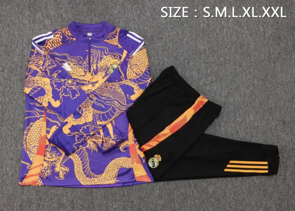 2425 Half Pull Real Madrid Purple (Inkjet Dragon)-Real Madrid