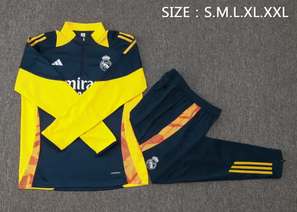 2425 Half Pull Real Madrid Sapphire Blue (Yellow Collar)-Real Madrid