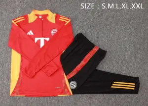 2425 half pull Bayern red (yellow collar)-Bayern Munich