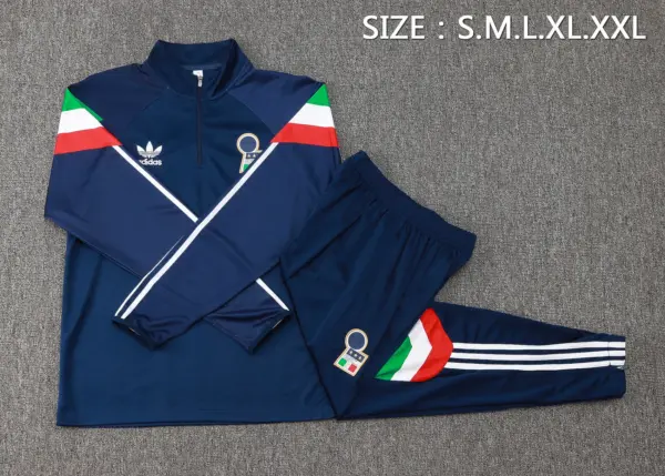 2425 half-pull Italian sapphire blue (sleeves red, white and green)-Italy