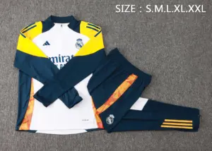 2425 half-pull Real Madrid white (yellow sleeves)-Real Madrid