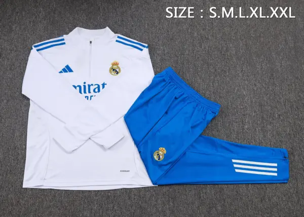 2526 Half Pull Real Madrid White (Three Sides of Hulan)-Real Madrid