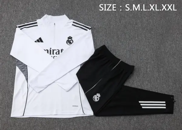2526 Half Pull Real Madrid White-Real Madri