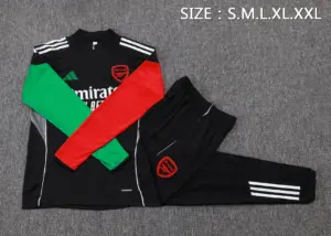 2526 half pull Arsenal black (red and green sleeves)-Arsenal