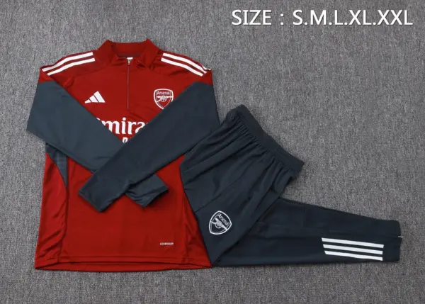2526 half pull Arsenal maroon (white team emblem)-Arsenal