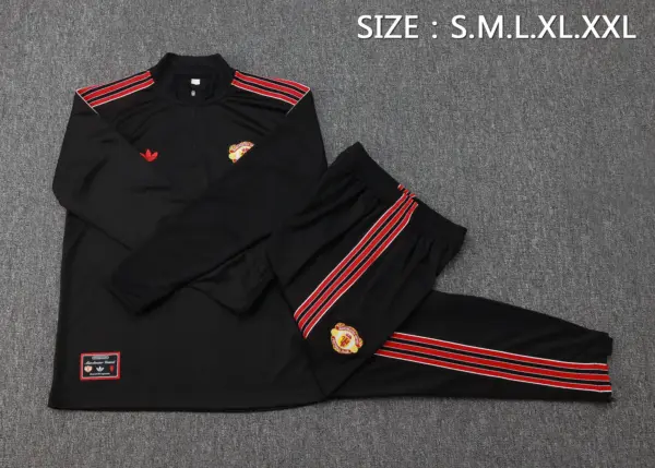2526 half pull Manchester United black retro version-Manchester United