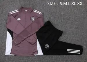 2526 half pull Manchester United gray purple-Manchester United