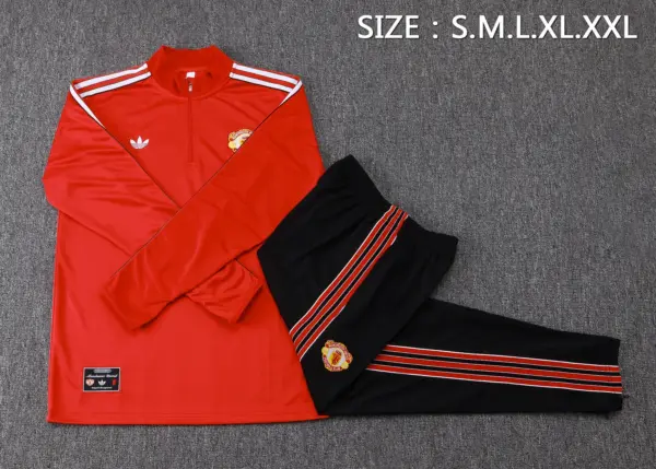 2526 half pull Manchester United red retro version-Manchester United