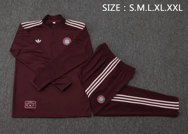 2526 half-pull Bayern deep claret retro version-Bayern Munich