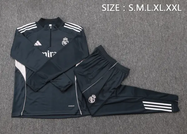 2526 half-pull Real Madrid dark gray (light pink on three sides)-Real Mad