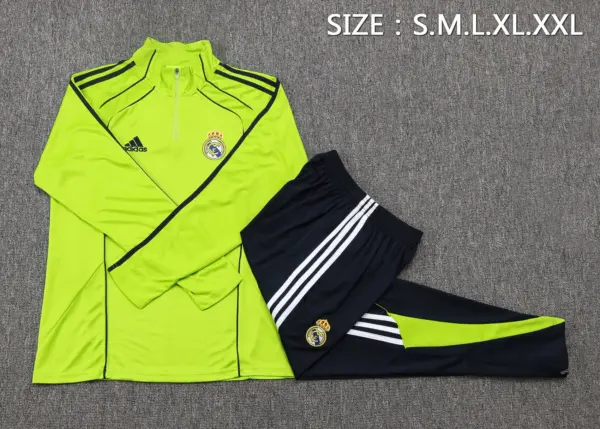2526 half-pull Real Madrid grass green retro version-Real Madri