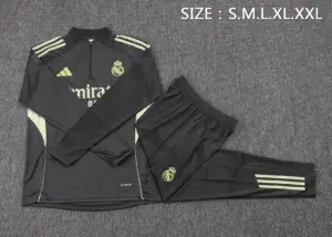 2526 half-pull Real Madrid gray green-Real Madrid
