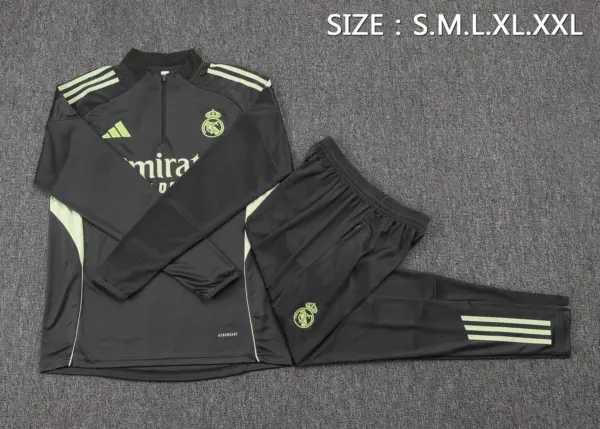 2526 half-pull Real Madrid gray green-Real Madrid