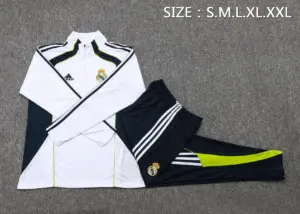 2526 half-pull Real Madrid white retro version (upper cyan color)-Real Ma