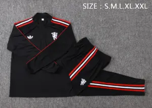 2627 half pull Manchester United black (red and white webbing)-Mancheste