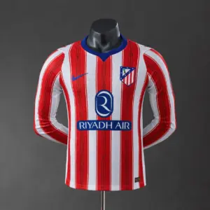 2026-2027 Atletico Madrid Home Player Version Long Sleeve Jersey