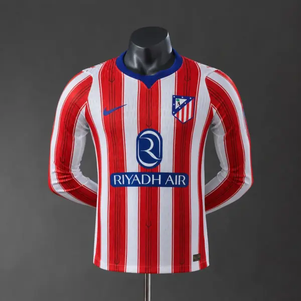 2026-2027 Atletico Madrid Home Player Version Long Sleeve Jersey