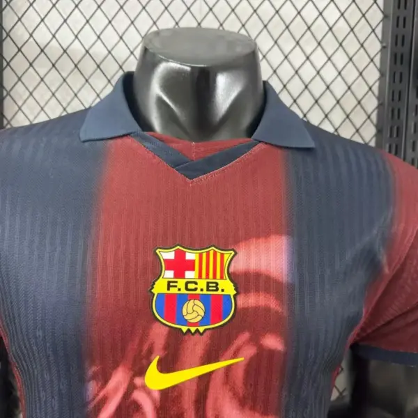 Retro 2000-01 Barcelona x Travis Scott Home Player Version Jersey