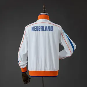 Netherlands Retro Windbreaker White