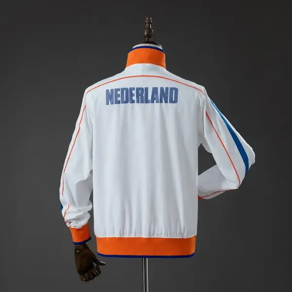 Netherlands Retro Windbreaker White