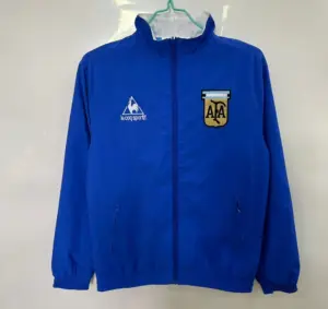 1986 Argentina main double-sided embroidered windbreaker