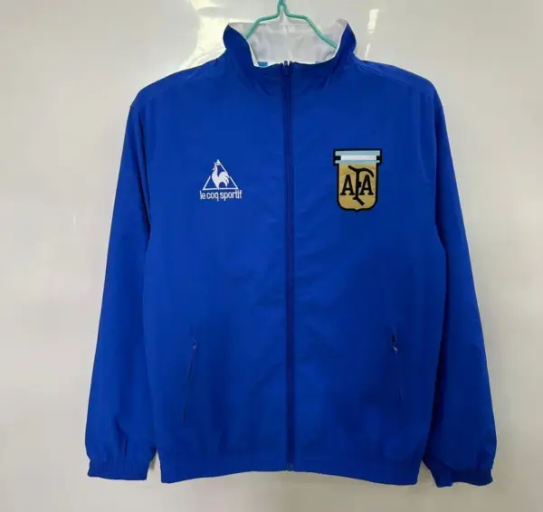 1986 Argentina main double-sided embroidered windbreaker