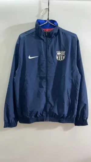 2425 Barcelona red and blue striped double-sided silicone windbreaker
