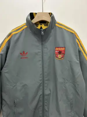 91 Arsenal gold gray double-sided silicone windbreaker