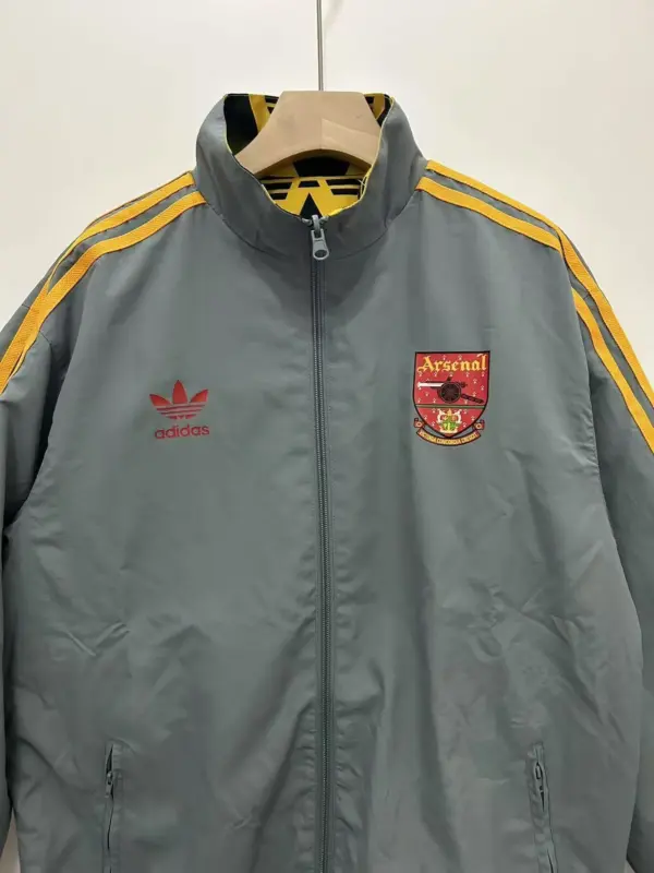 91 Arsenal gold gray double-sided silicone windbreaker