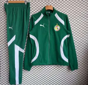 Algeria Green Full Zipper Windbreaker + Long Pants