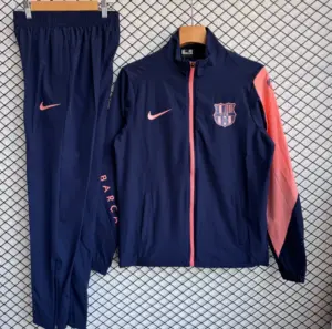 Barcelona NavyPink Full Zipper Windbreaker + Long Pants