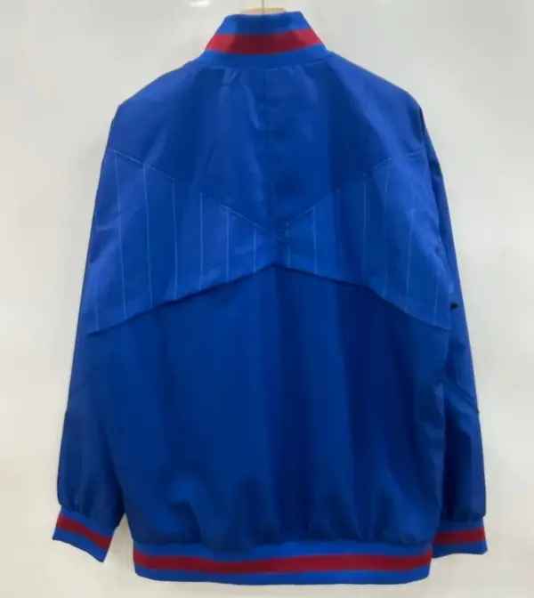 Barcelona vertical pattern single-sided embroidered windbreaker