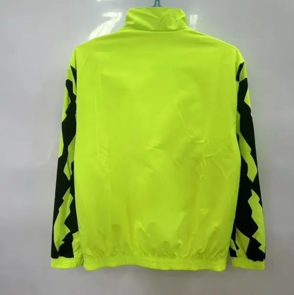 Dote fluorescent green double-sided embroidered windbreaker