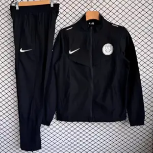 PSG Black Full Zipper Windbreaker +Long Pants