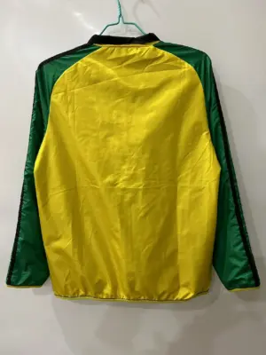 Jamaican plaid yellow double-sided embroidered windbreaker