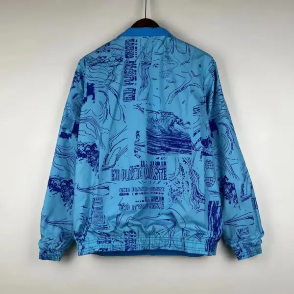 Juventus blue + medium blue double-sided silicone windbreaker