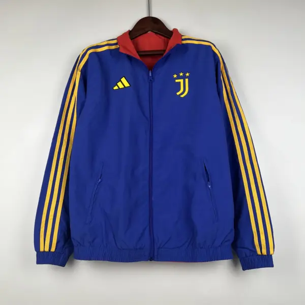 Juventus red and blue double-sided silicone windbreaker