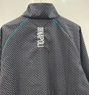 Naples black and gray pad printed single-sided embroidered trench coat