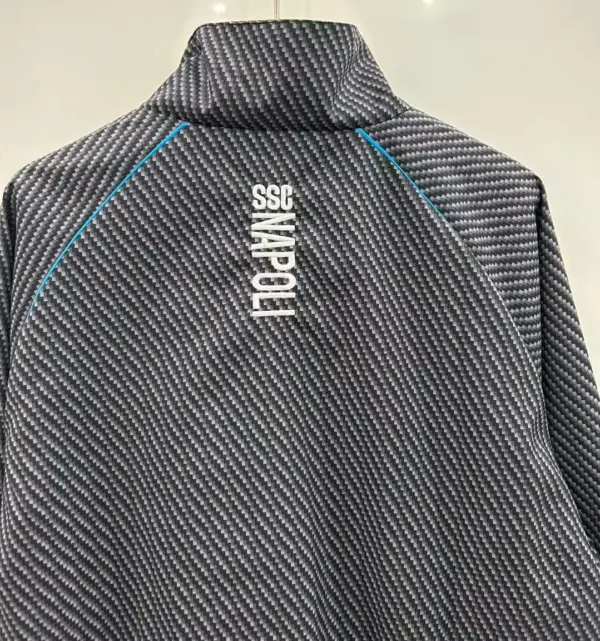 Naples black and gray pad printed single-sided embroidered trench coat