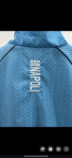 Naples pad-printed blue single-sided embroidered windbreaker
