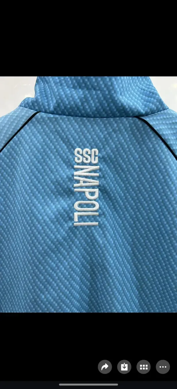Naples pad-printed blue single-sided embroidered windbreaker