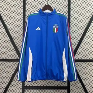 New Italian plaid embroidered reversible trench coat