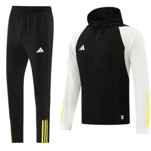 2025 Adidas Black White Half Zipper Jacket+Long Pants